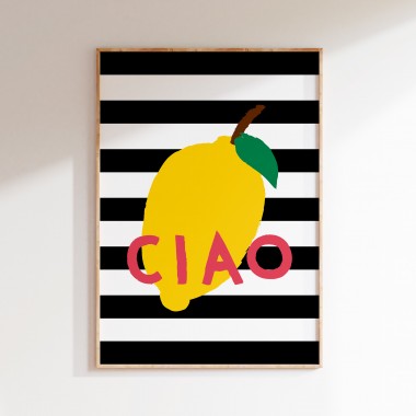 vonSUSI - Ciao Poster mit Zitrone