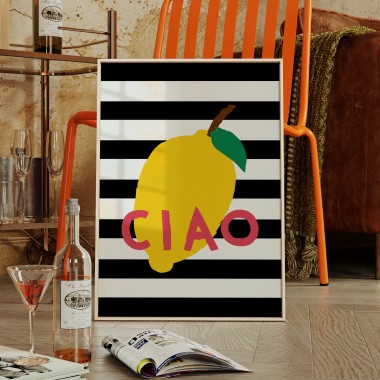 vonSUSI - Ciao Poster mit Zitrone