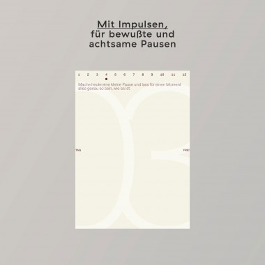 Abreisskalender »Create Space in 2026.« For you, for others, for what matters.