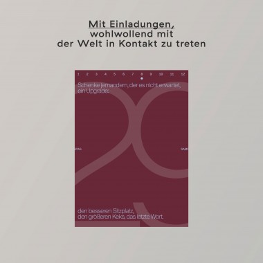 Abreisskalender »Create Space in 2026.« For you, for others, for what matters.