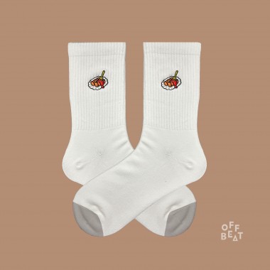 Bestickt Currywurst Socken von Offbeat