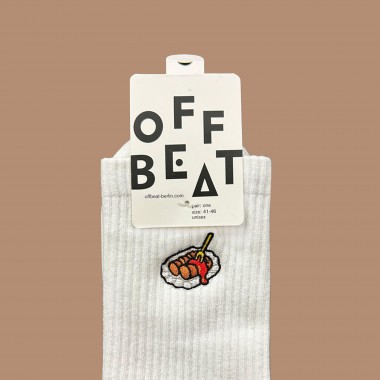 Bestickt Currywurst Socken von Offbeat