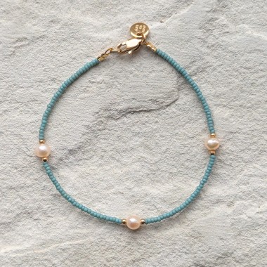 DIY-Set Armband mit Süßwasserperlen I wasserfest & plastikfrei I ever so tiny