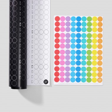 dot on high rainbow · Jahresplaner 2027 mit Klebepunkten · 69x100 cm