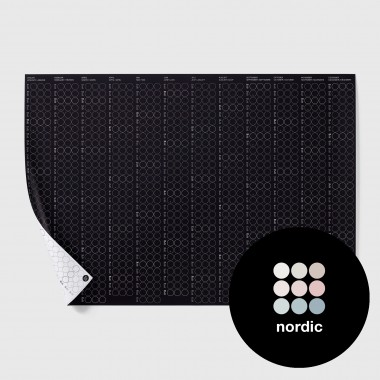 dot on Jahresplaner 2026 mit Klebepunkten · 100x69 cm · nordic edition