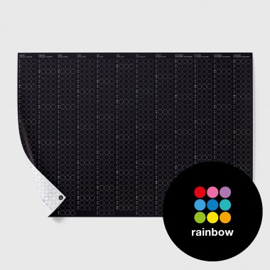 dot on Jahresplaner 2026 mit Klebepunkten · 100x69 cm · rainbow edition