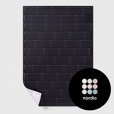 dot on Jahresplaner 2026 mit Klebepunkten · 69x100 cm · nordic edition