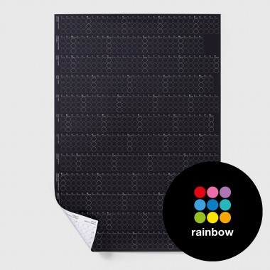 dot on Jahresplaner 2026 mit Klebepunkten · 69x100 cm · rainbow edition