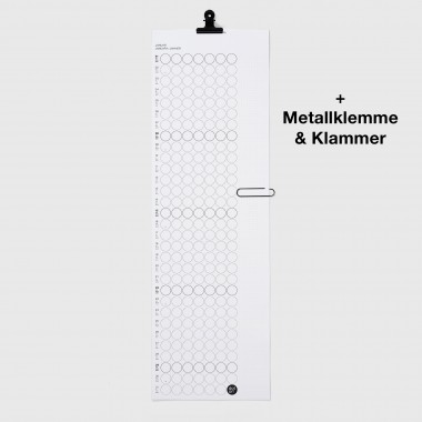 dot on Monatsplaner 2026 mit Klebepunkten · 23x72 cm · rainbow edition