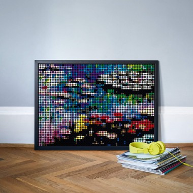 dot on Pixelart / DIY-Set mit Klebepunkten / water lilies 50x70 cm