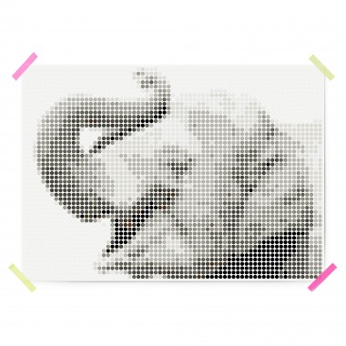 dot on Pixelart / DIY-Set mit Klebepunkten / elephant 50x70 cm