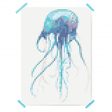 dot on Pixelart / DIY-Set mit Klebepunkten / jelly 50x70 cm