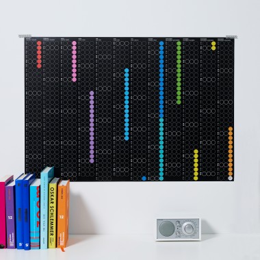 dot on Jahresplaner 2026 mit Klebepunkten · 100x69 cm · rainbow edition