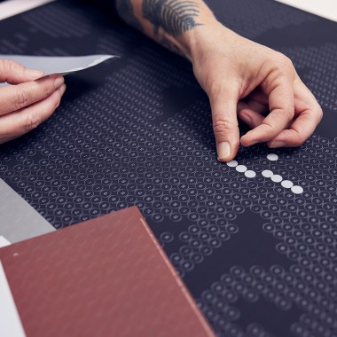 dot on Pixelart - Kleben nach Zahlen mit Klebepunkten / vermeer 50x70 cm