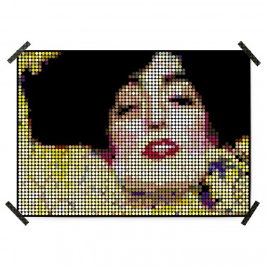 dot on Pixelart - Kleben nach Zahlen mit Klebepunkten / Klimt 70x50 cm