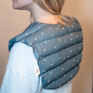 Wärmekissen Nacken Schulter mit Bio-Dinkel "Blau"– Tochter von Walter