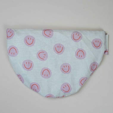 Wärmekissen mit Körnern gefüllt für den Bauch zum umbinden "Smiley Pink" - Tochter von Walter