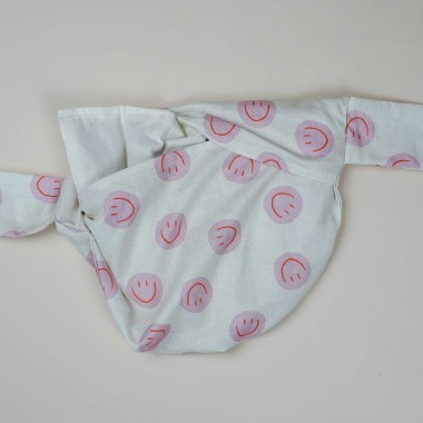 Wärmekissen mit Körnern gefüllt für den Bauch zum umbinden "Smiley Pink" - Tochter von Walter