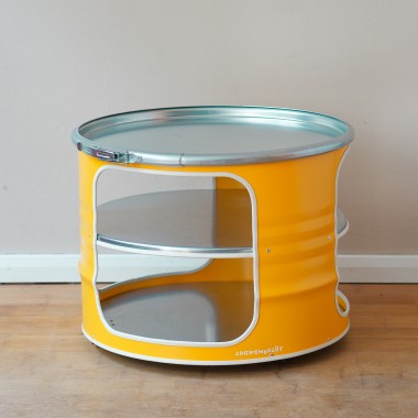 Lockengelöt - Bob - Der Couchtisch aus einem Ölfass