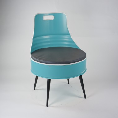 Stuhl aus einem Hamburger Ölfass - Lockengelöt