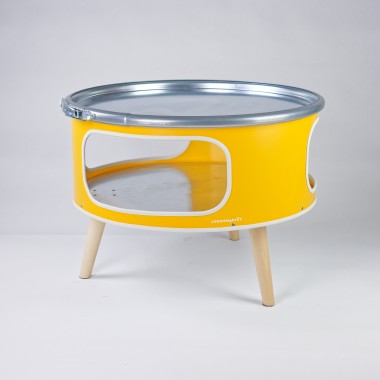 Lockengelöt Betty Ölfass-Couchtisch