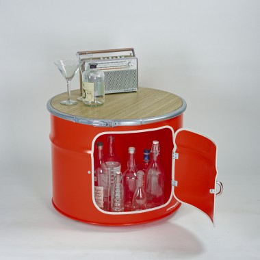 Lockengelöt - Bob mit Tür als Bar - 1/2 Hamburger Ölfass