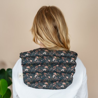 Wärmekissen Nacken Schulter mit Bio-Dinkel "Boho Schwarz" – Tochter von Walter