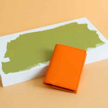 Mini Geldbörse Orange – aus Premium Nappaleder