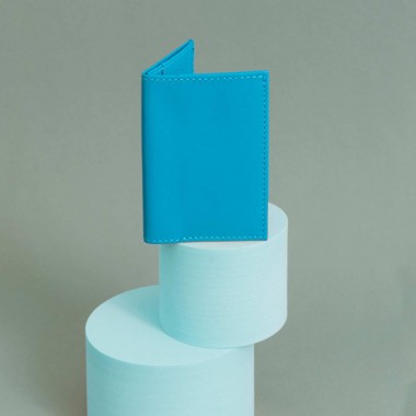 Mini Geldbörse Blau – aus Premium Nappaleder