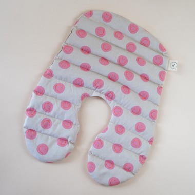 Dinkelkissen für Schulter und Nacken "Smiley Pink" – Tochter von Walter