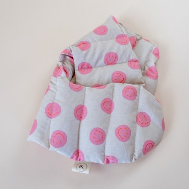Dinkelkissen für Schulter und Nacken "Smiley Pink" – Tochter von Walter
