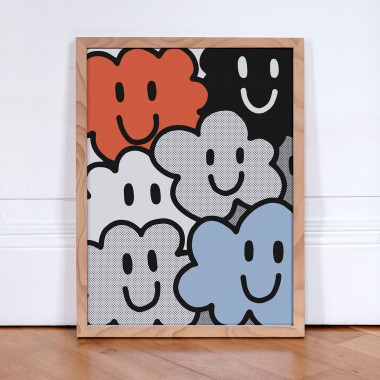 Studio Biro - Happy Clouds Poster (30 x 40 cm)