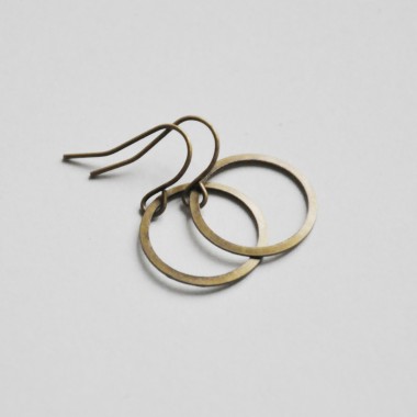nahili OHRRINGE "CIRCLE" minimal Bronze nickelfrei altgold