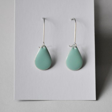 nahili OHRRINGE - colorful rain - Emaille Tropfen verschiedene Farben silberne Haken