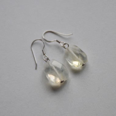 na.hili OHRRINGE UNIKAT Geo Edelstein Citrin *925 Silber*