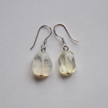 na.hili OHRRINGE UNIKAT Geo Edelstein Citrin *925 Silber*