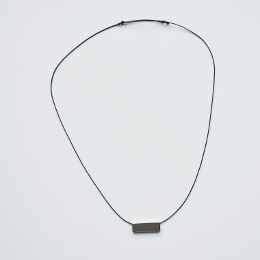 nahili KETTE "square tubes" minimal 14Karat Gelbgold Anhänger