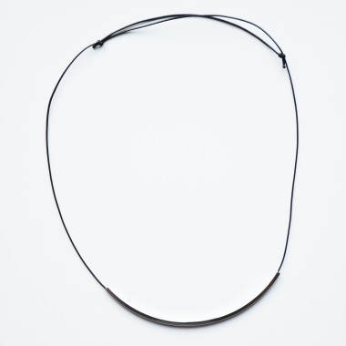 nahili KETTE "square tubes" minimal Bogen (Weißgold) Schmuck