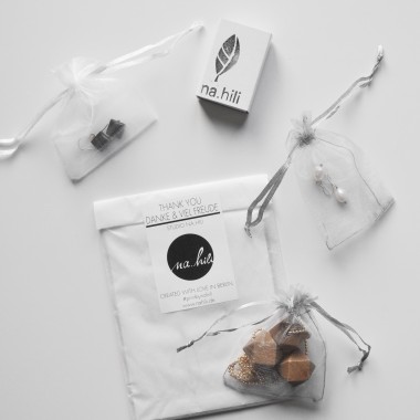 nahili KETTE "golden geo Marble" Messing Schmuck mit Naturstein Marmor oder Howlith