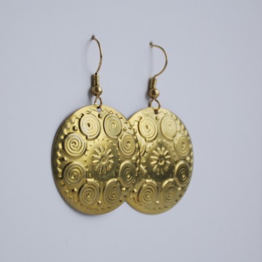 nahili UNIKAT OHRRINGE aus Messing "boho ornament" altgold Ohrschmuck 