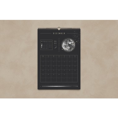 Mondkalender 2027 schwarz // ShellyCreates