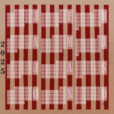 Jahresplaner 2025 Stripe rot / Kilim