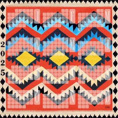 Jahresplaner 2025 Classic rot / kilim