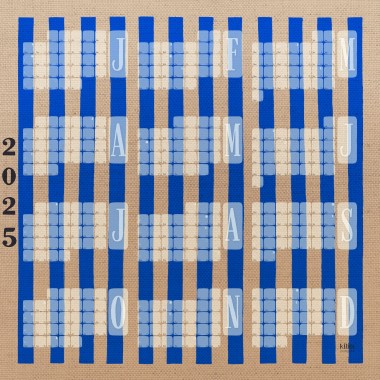 Jahresplaner 2025 Stripe blau/Kilim
