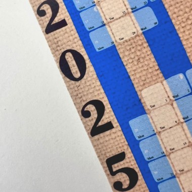 Jahresplaner 2025 Stripe blau/Kilim