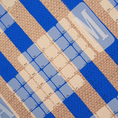 Jahresplaner 2025 Stripe blau/Kilim