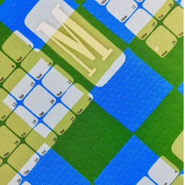 Jahresplaner 2025 Karo blaugrün / kilim