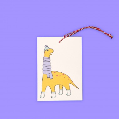 The Naughty District - »Dino Geschenkanhänger für Weihnachtsgeschenke«