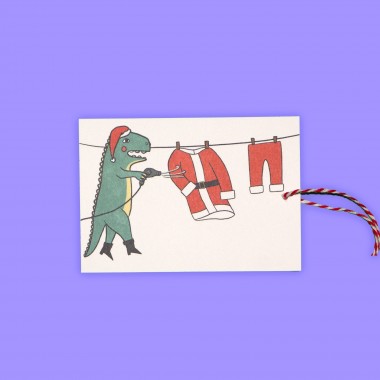 The Naughty District - »Dino Geschenkanhänger für Weihnachtsgeschenke«