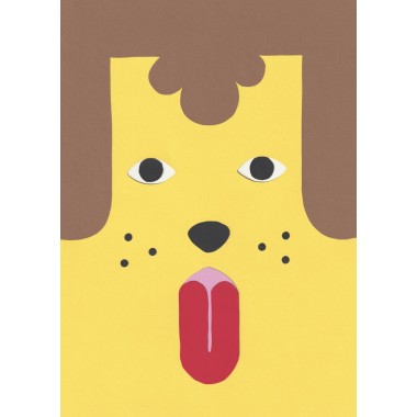 Yellow dog – Print von Lavanda Posters